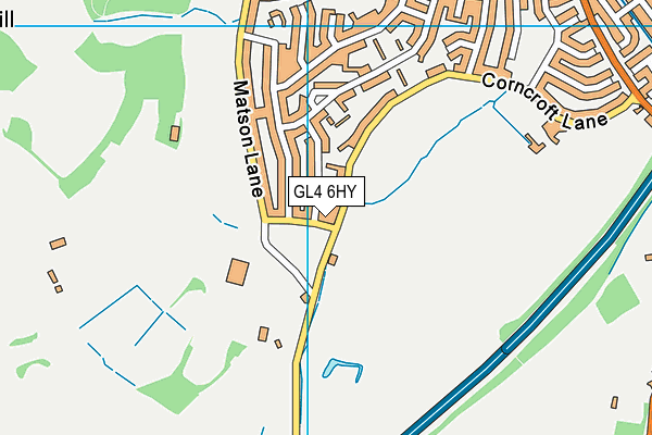GL4 6HY map - OS VectorMap District (Ordnance Survey)