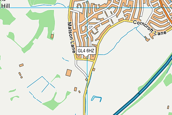 GL4 6HZ map - OS VectorMap District (Ordnance Survey)