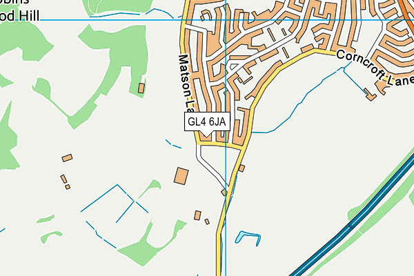 GL4 6JA map - OS VectorMap District (Ordnance Survey)