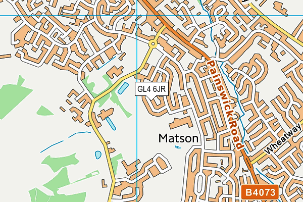 GL4 6JR map - OS VectorMap District (Ordnance Survey)