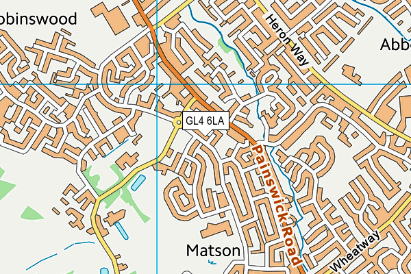 GL4 6LA map - OS VectorMap District (Ordnance Survey)