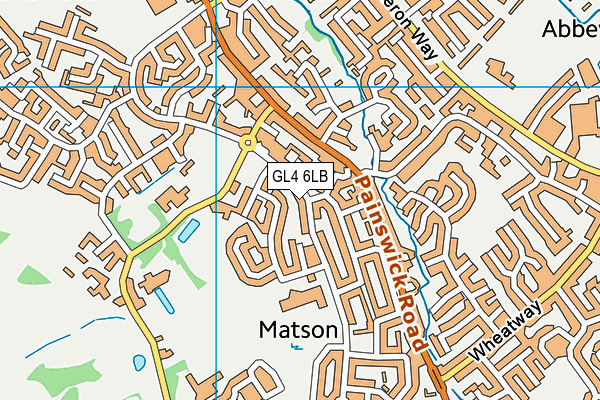 GL4 6LB map - OS VectorMap District (Ordnance Survey)