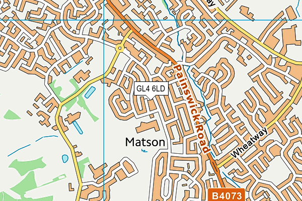 GL4 6LD map - OS VectorMap District (Ordnance Survey)