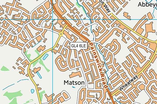 GL4 6LE map - OS VectorMap District (Ordnance Survey)