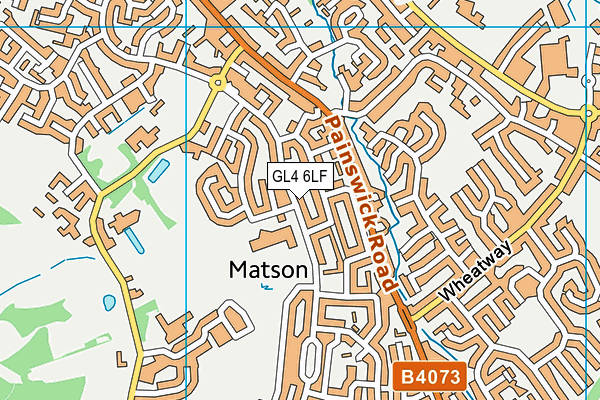 GL4 6LF map - OS VectorMap District (Ordnance Survey)