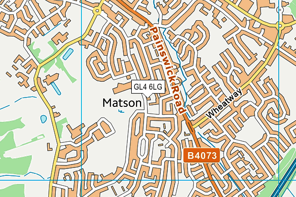 GL4 6LG map - OS VectorMap District (Ordnance Survey)