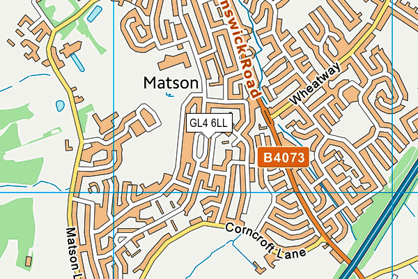 GL4 6LL map - OS VectorMap District (Ordnance Survey)