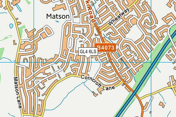 GL4 6LS map - OS VectorMap District (Ordnance Survey)