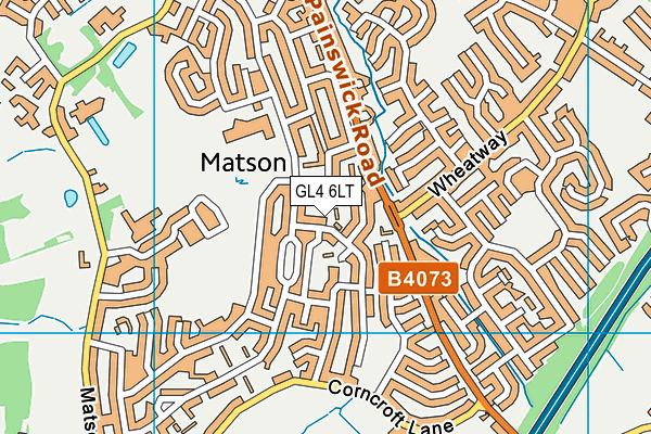 GL4 6LT map - OS VectorMap District (Ordnance Survey)