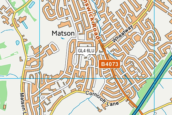 GL4 6LU map - OS VectorMap District (Ordnance Survey)