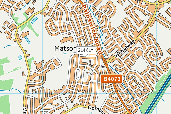 GL4 6LY map - OS VectorMap District (Ordnance Survey)