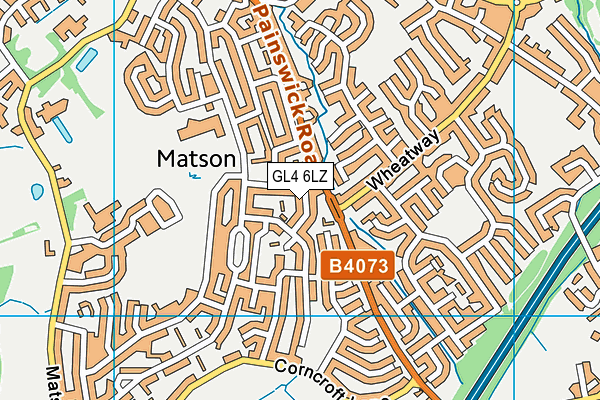 GL4 6LZ map - OS VectorMap District (Ordnance Survey)