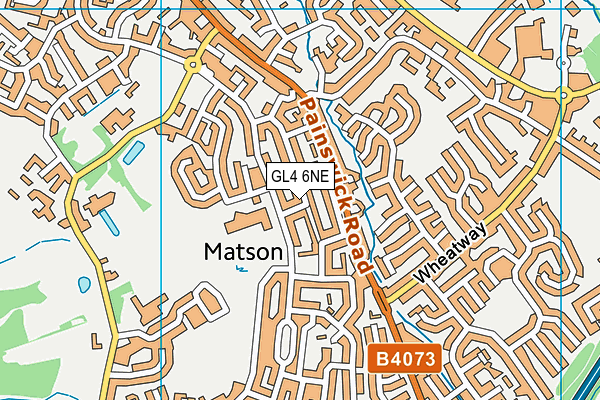 GL4 6NE map - OS VectorMap District (Ordnance Survey)