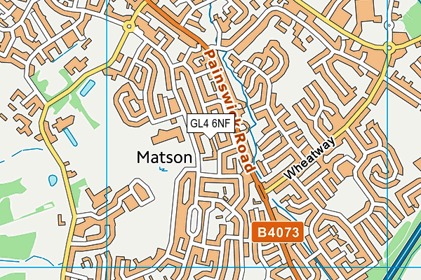 GL4 6NF map - OS VectorMap District (Ordnance Survey)