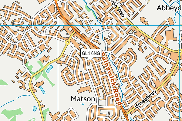 GL4 6NG map - OS VectorMap District (Ordnance Survey)