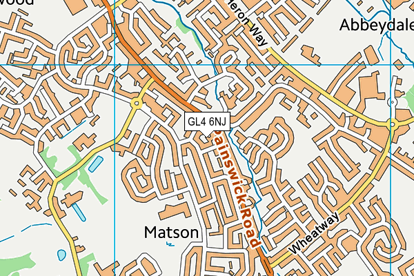 GL4 6NJ map - OS VectorMap District (Ordnance Survey)