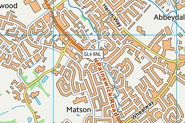 GL4 6NL map - OS VectorMap District (Ordnance Survey)