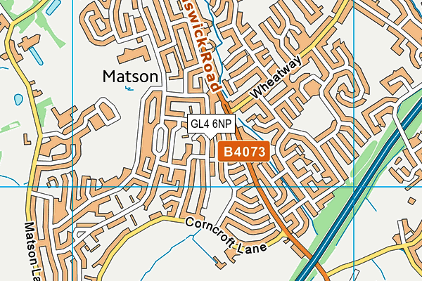 GL4 6NP map - OS VectorMap District (Ordnance Survey)