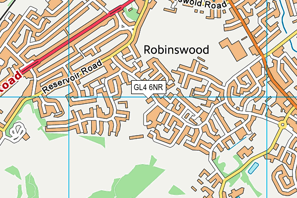 GL4 6NR map - OS VectorMap District (Ordnance Survey)