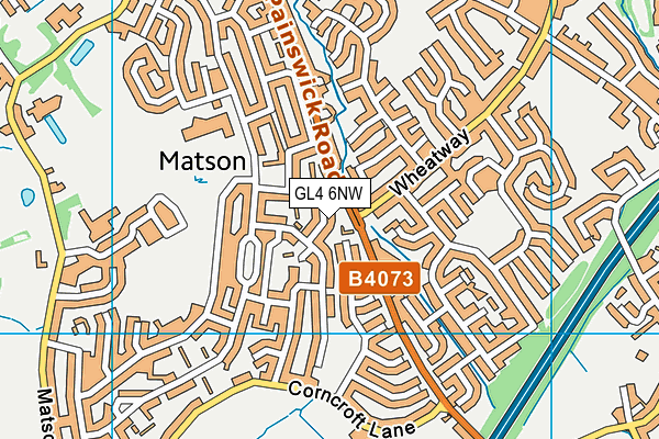 GL4 6NW map - OS VectorMap District (Ordnance Survey)