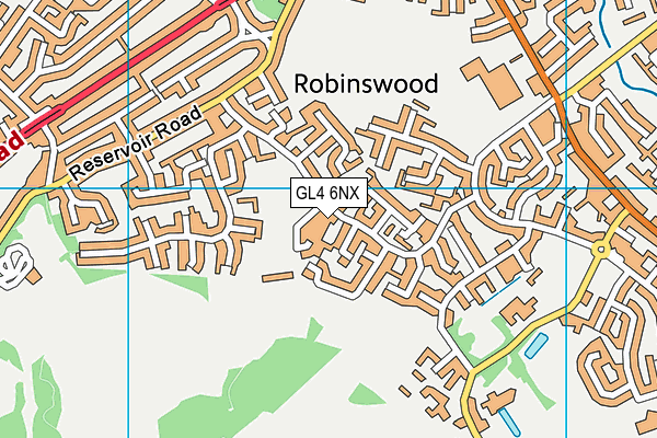 GL4 6NX map - OS VectorMap District (Ordnance Survey)