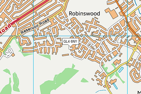 One Church Gloucester map (GL4 6NY) - OS VectorMap District (Ordnance Survey)