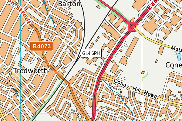 GL4 6PH map - OS VectorMap District (Ordnance Survey)