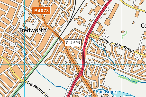 GL4 6PN map - OS VectorMap District (Ordnance Survey)