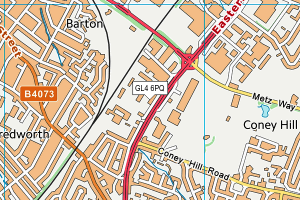 GL4 6PQ map - OS VectorMap District (Ordnance Survey)