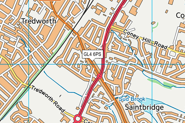 GL4 6PS map - OS VectorMap District (Ordnance Survey)