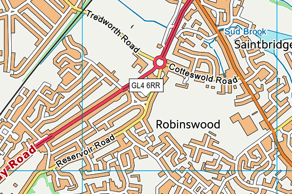 GL4 6RR map - OS VectorMap District (Ordnance Survey)