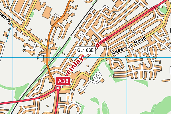 GL4 6SE map - OS VectorMap District (Ordnance Survey)