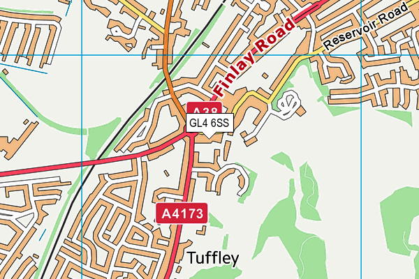 GL4 6SS map - OS VectorMap District (Ordnance Survey)