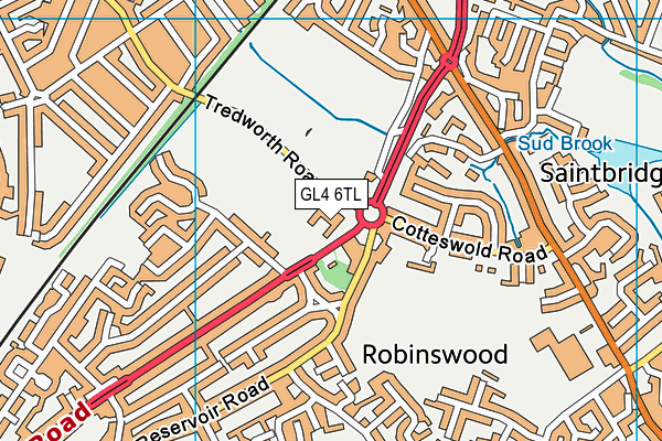 GL4 6TL map - OS VectorMap District (Ordnance Survey)