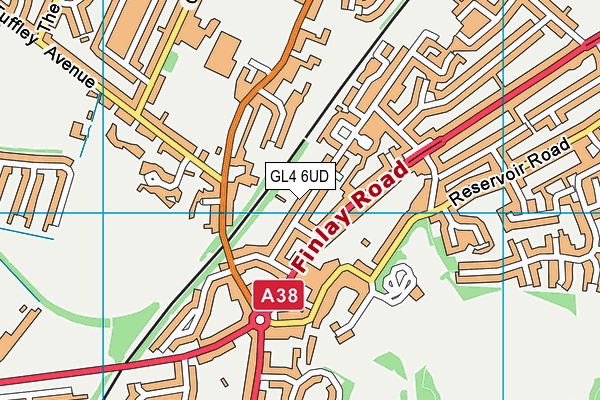 GL4 6UD map - OS VectorMap District (Ordnance Survey)