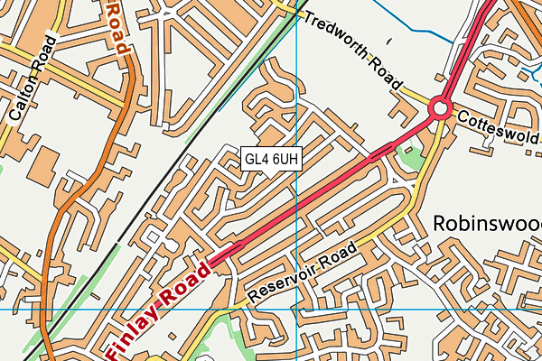 GL4 6UH map - OS VectorMap District (Ordnance Survey)