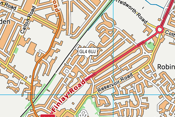 GL4 6UJ map - OS VectorMap District (Ordnance Survey)