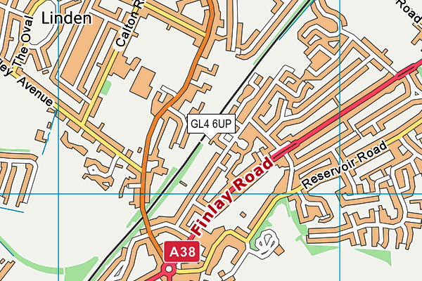 GL4 6UP map - OS VectorMap District (Ordnance Survey)