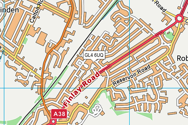 GL4 6UQ map - OS VectorMap District (Ordnance Survey)