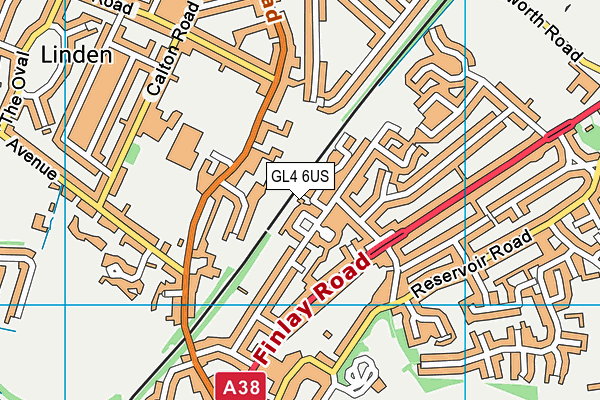 GL4 6US map - OS VectorMap District (Ordnance Survey)