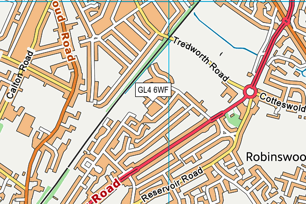 GL4 6WF map - OS VectorMap District (Ordnance Survey)