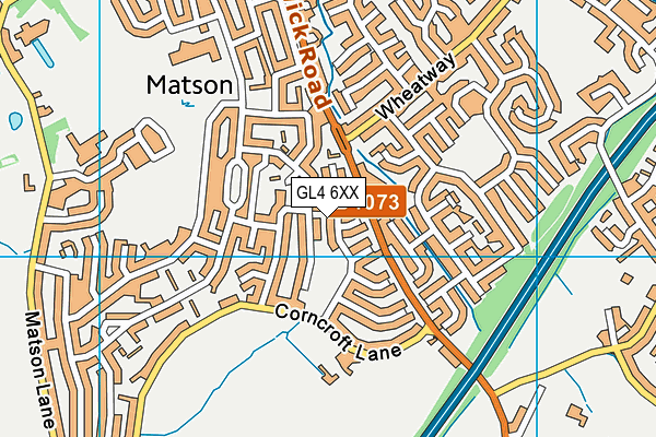 GL4 6XX map - OS VectorMap District (Ordnance Survey)