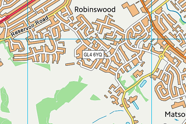 GL4 6YQ map - OS VectorMap District (Ordnance Survey)