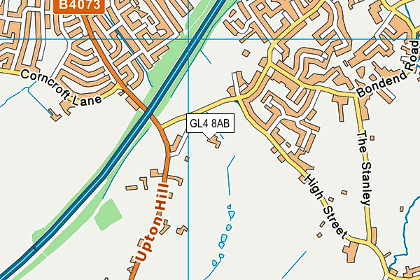 GL4 8AB map - OS VectorMap District (Ordnance Survey)
