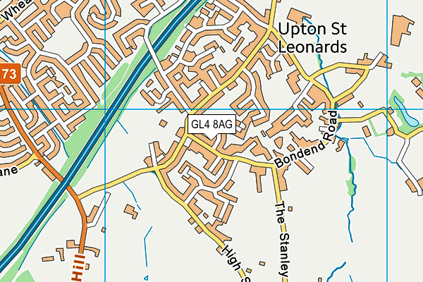 GL4 8AG map - OS VectorMap District (Ordnance Survey)