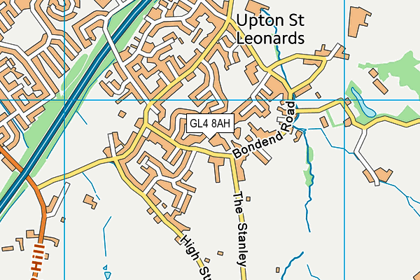 GL4 8AH map - OS VectorMap District (Ordnance Survey)