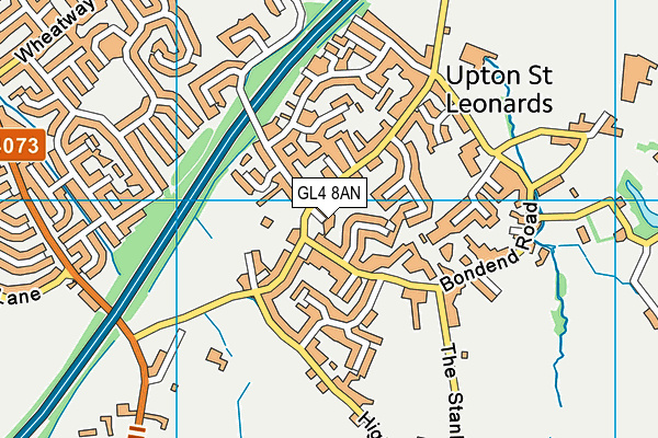 GL4 8AN map - OS VectorMap District (Ordnance Survey)