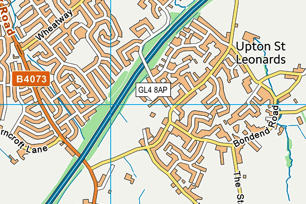 GL4 8AP map - OS VectorMap District (Ordnance Survey)
