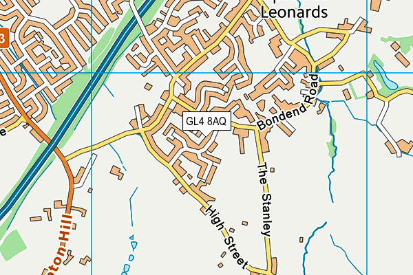 GL4 8AQ map - OS VectorMap District (Ordnance Survey)