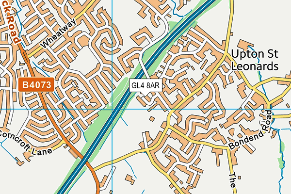 GL4 8AR map - OS VectorMap District (Ordnance Survey)